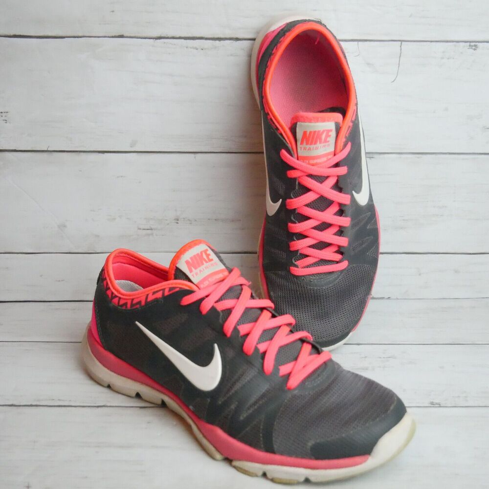 Nike Womens Size 6 Flex Supreme TR3 683138-002 Gray Running Shoes Sneakers READ